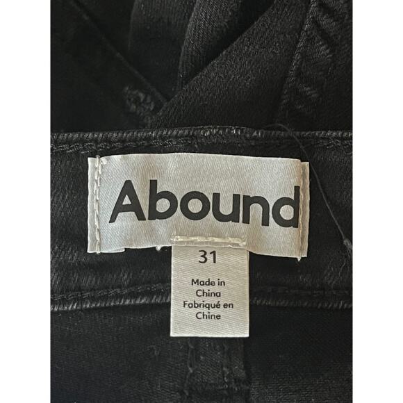 Abound shorts denim mid rise cutoff distressed black size 31 - Picture 2 of 3